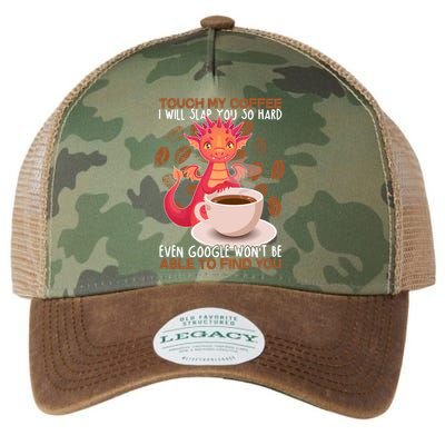 Touch My Coffee Google Won't Find You Dragon Coffee Legacy Tie Dye Trucker Hat