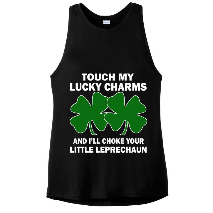 Touch My Lucky Charms And I'll Choke Your Leprechaun Ladies PosiCharge Tri-Blend Wicking Tank