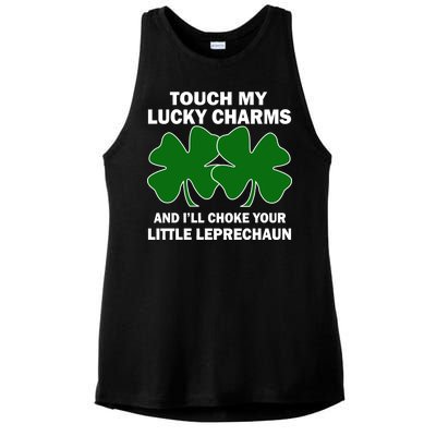 Touch My Lucky Charms And I'll Choke Your Leprechaun Ladies PosiCharge Tri-Blend Wicking Tank