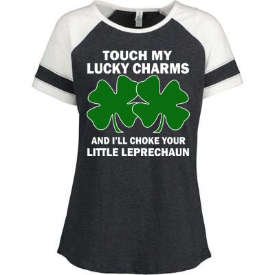 Touch My Lucky Charms And I'll Choke Your Leprechaun Enza Ladies Jersey Colorblock Tee