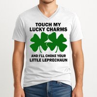 Touch My Lucky Charms And I'll Choke Your Leprechaun V-Neck T-Shirt