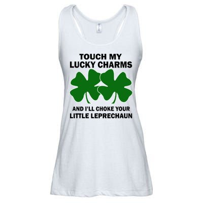 Touch My Lucky Charms And I'll Choke Your Leprechaun Ladies Essential Flowy Tank