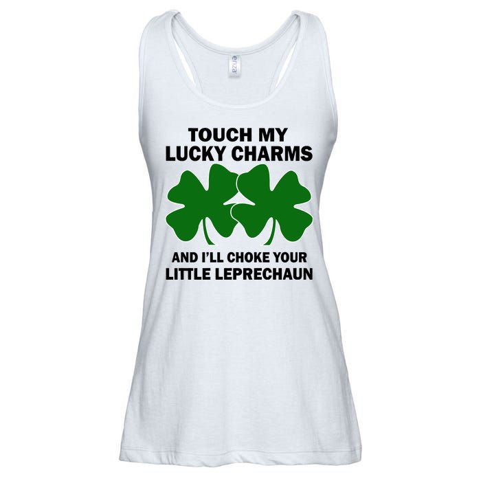 Touch My Lucky Charms And I'll Choke Your Leprechaun Ladies Essential Flowy Tank