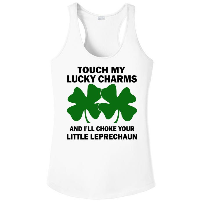 Touch My Lucky Charms And I'll Choke Your Leprechaun Ladies PosiCharge Competitor Racerback Tank