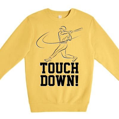 Touchdown Baseball Home-run  Premium Crewneck Sweatshirt