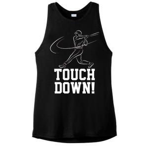 Touchdown Baseball Home-run  Ladies PosiCharge Tri-Blend Wicking Tank