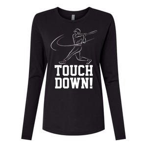 Touchdown Baseball Home-run  Womens Cotton Relaxed Long Sleeve T-Shirt