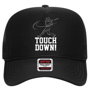 Touchdown Baseball Home-run  High Crown Mesh Back Trucker Hat