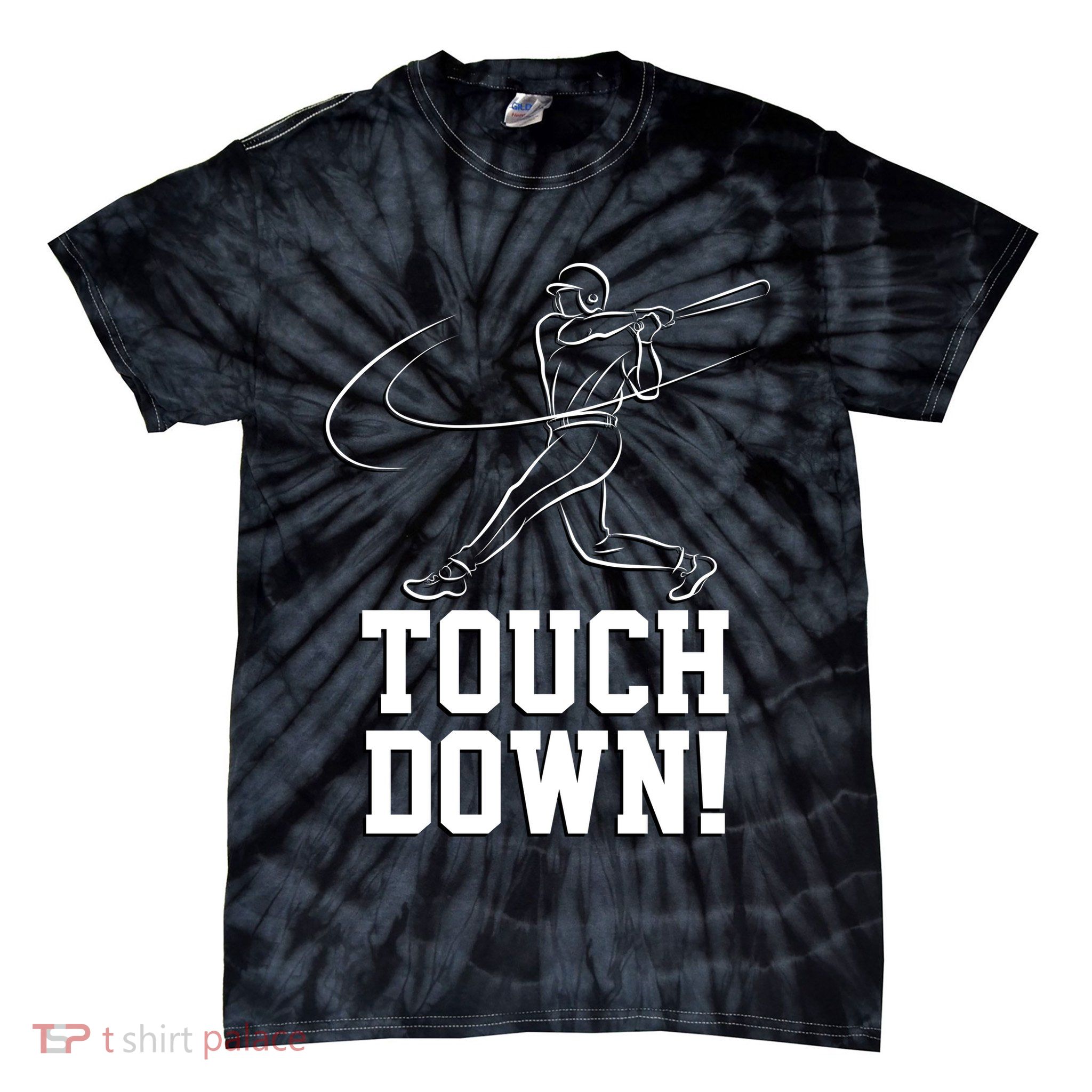 Touchdown Baseball Home-run  Tie-Dye T-Shirt