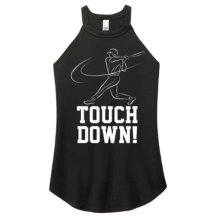 Touchdown Baseball Home-run  Women's Perfect Tri Rocker Tank