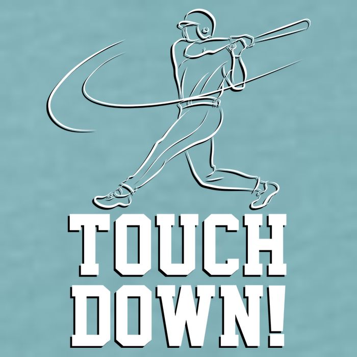 Touchdown Baseball Home-run  Sueded Cloud Jersey T-Shirt
