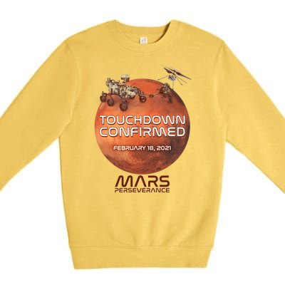 Touchdown Confirmed Mars Perseverance February 18 2021 Premium Crewneck Sweatshirt