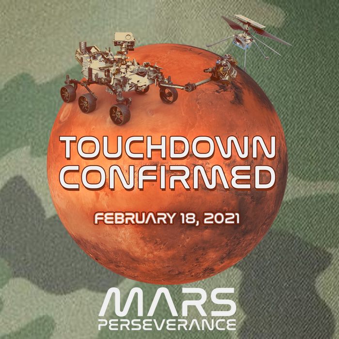 Touchdown Confirmed Mars Perseverance February 18 2021 Legacy Tie Dye Trucker Hat
