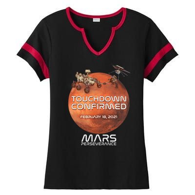 Touchdown Confirmed Mars Perseverance February 18 2021 Ladies Halftime Notch Neck Tee