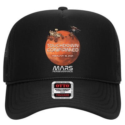 Touchdown Confirmed Mars Perseverance February 18 2021 High Crown Mesh Back Trucker Hat