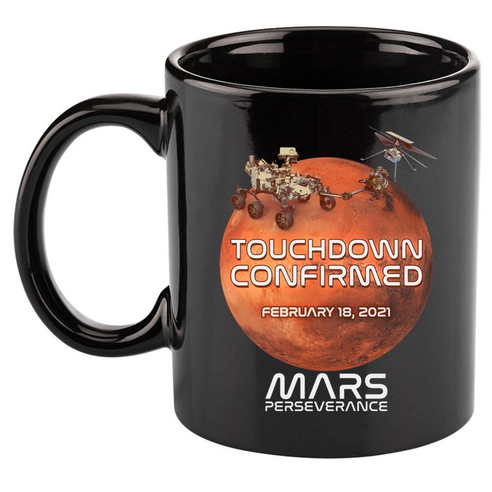 Touchdown Confirmed Mars Perseverance February 18 2021 11oz C Handle Ceramic Mug