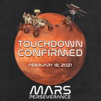 Touchdown Confirmed Mars Perseverance February 18 2021 Crop Fleece Hoodie