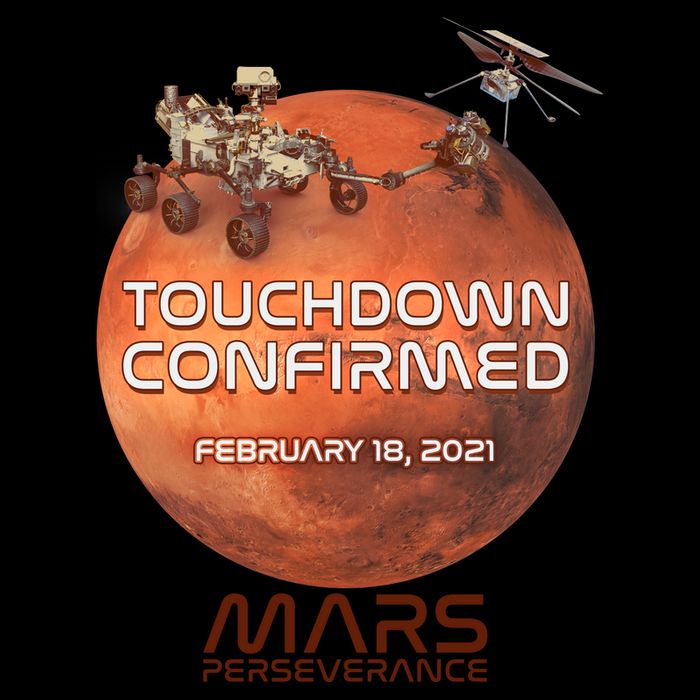 Touchdown Confirmed Mars Perseverance February 18 2021 16oz Travel Tumbler