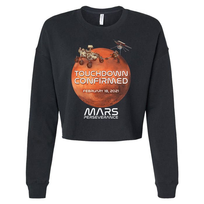 Touchdown Confirmed Mars Perseverance February 18 2021 Cropped Pullover Crew