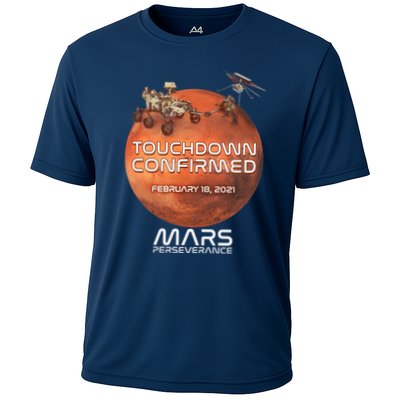 Touchdown Confirmed Mars Perseverance February 18 2021 Cooling Performance Crew T-Shirt