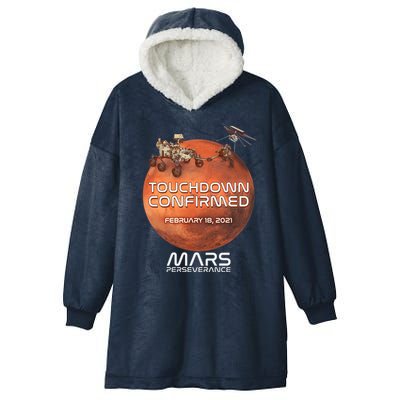 Touchdown Confirmed Mars Perseverance February 18 2021 Hooded Wearable Blanket