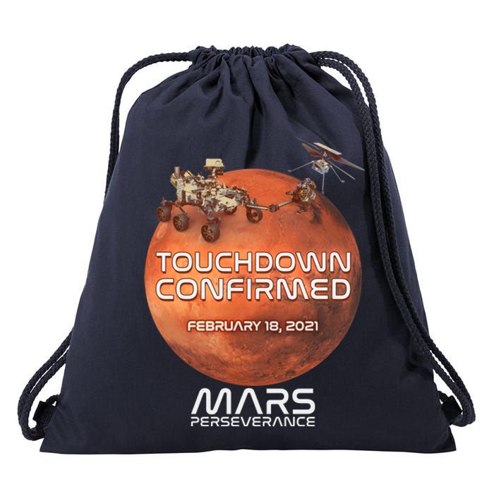 Touchdown Confirmed Mars Perseverance February 18 2021 Drawstring Bag