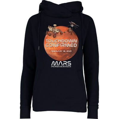 Touchdown Confirmed Mars Perseverance February 18 2021 Womens Funnel Neck Pullover Hood