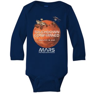 Touchdown Confirmed Mars Perseverance February 18 2021 Baby Long Sleeve Bodysuit