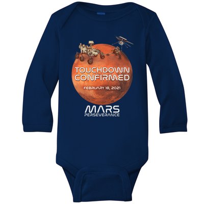 Touchdown Confirmed Mars Perseverance February 18 2021 Baby Long Sleeve Bodysuit