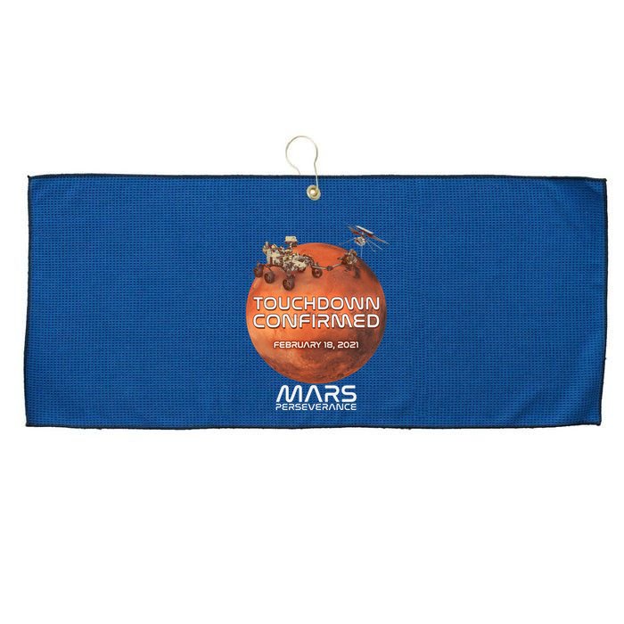 Touchdown Confirmed Mars Perseverance February 18 2021 Large Microfiber Waffle Golf Towel