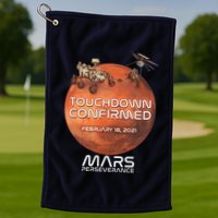 Touchdown Confirmed Mars Perseverance February 18 2021 Golf Towel