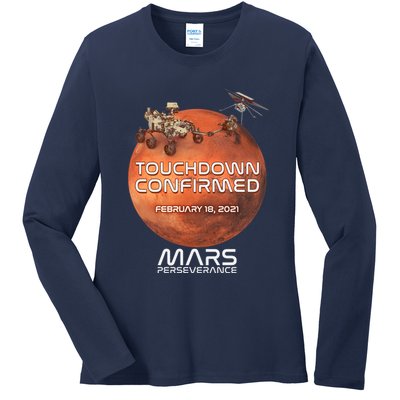 Touchdown Confirmed Mars Perseverance February 18 2021 Ladies Long Sleeve Shirt