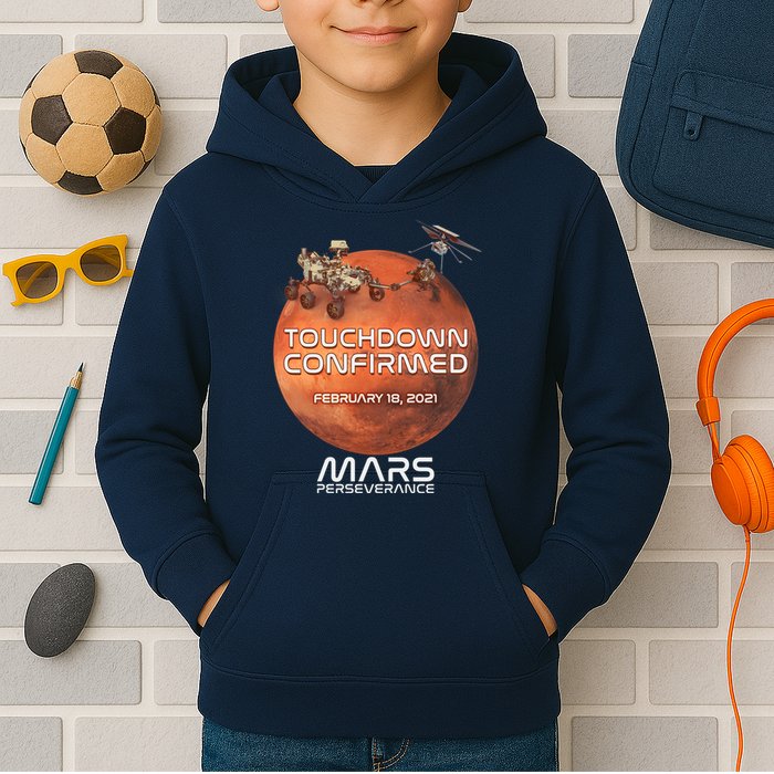 Touchdown Confirmed Mars Perseverance February 18 2021 Kids Hoodie