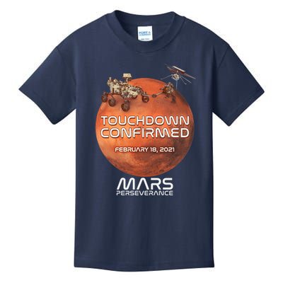 Touchdown Confirmed Mars Perseverance February 18 2021 Kids T-Shirt