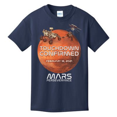 Touchdown Confirmed Mars Perseverance February 18 2021 Kids T-Shirt