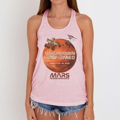 Touchdown Confirmed Mars Perseverance February 18 2021 Women's Knotted Racerback Tank