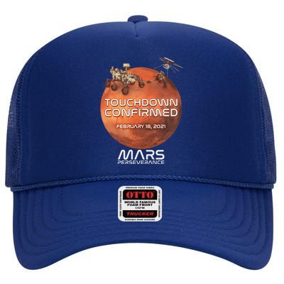 Touchdown Confirmed Mars Perseverance February 18 2021 High Crown Mesh Back Trucker Hat