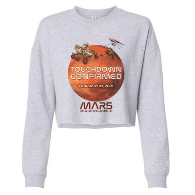 Touchdown Confirmed Mars Perseverance February 18 2021 Cropped Pullover Crew