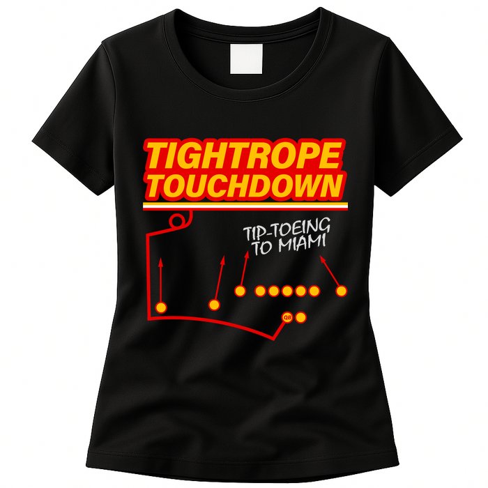 Touchdown Tightrope Womens T-Shirt