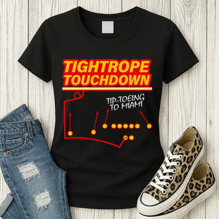Touchdown Tightrope Womens T-Shirt