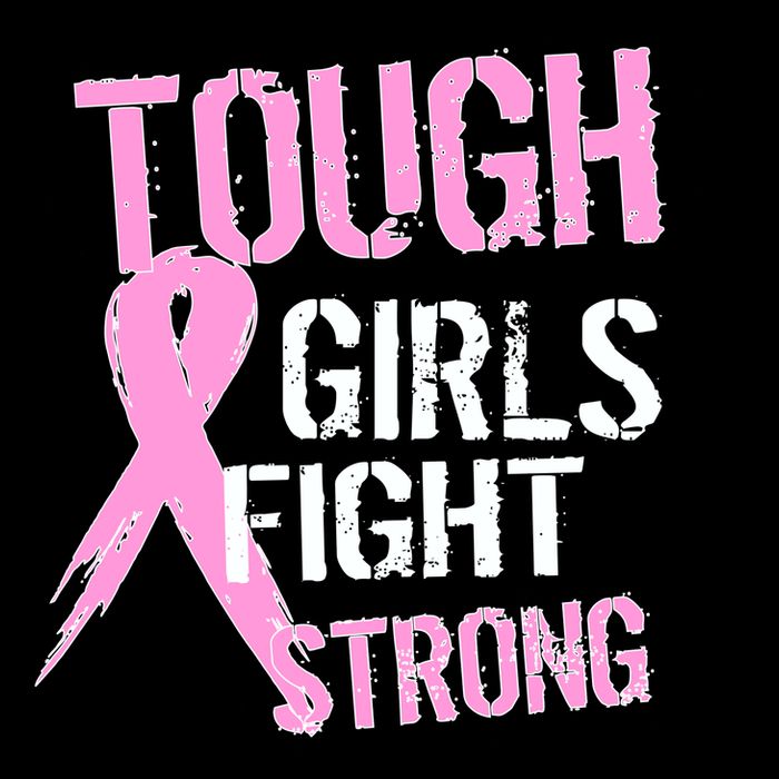 Tough Girls Fight Strong Breast Cancer Button