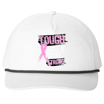 Tough Girls Fight Strong Breast Cancer Snapback Five-Panel Rope Hat