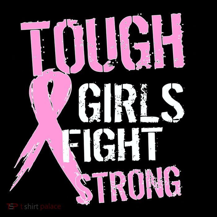 Tough Girls Fight Strong Breast Cancer Drawstring Bag