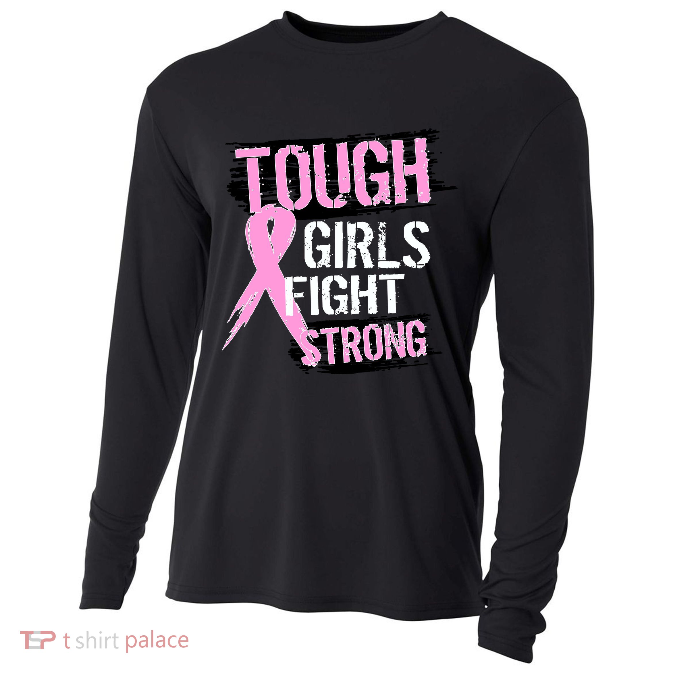 Tough Girls Fight Strong Breast Cancer Cooling Performance Long Sleeve Crew