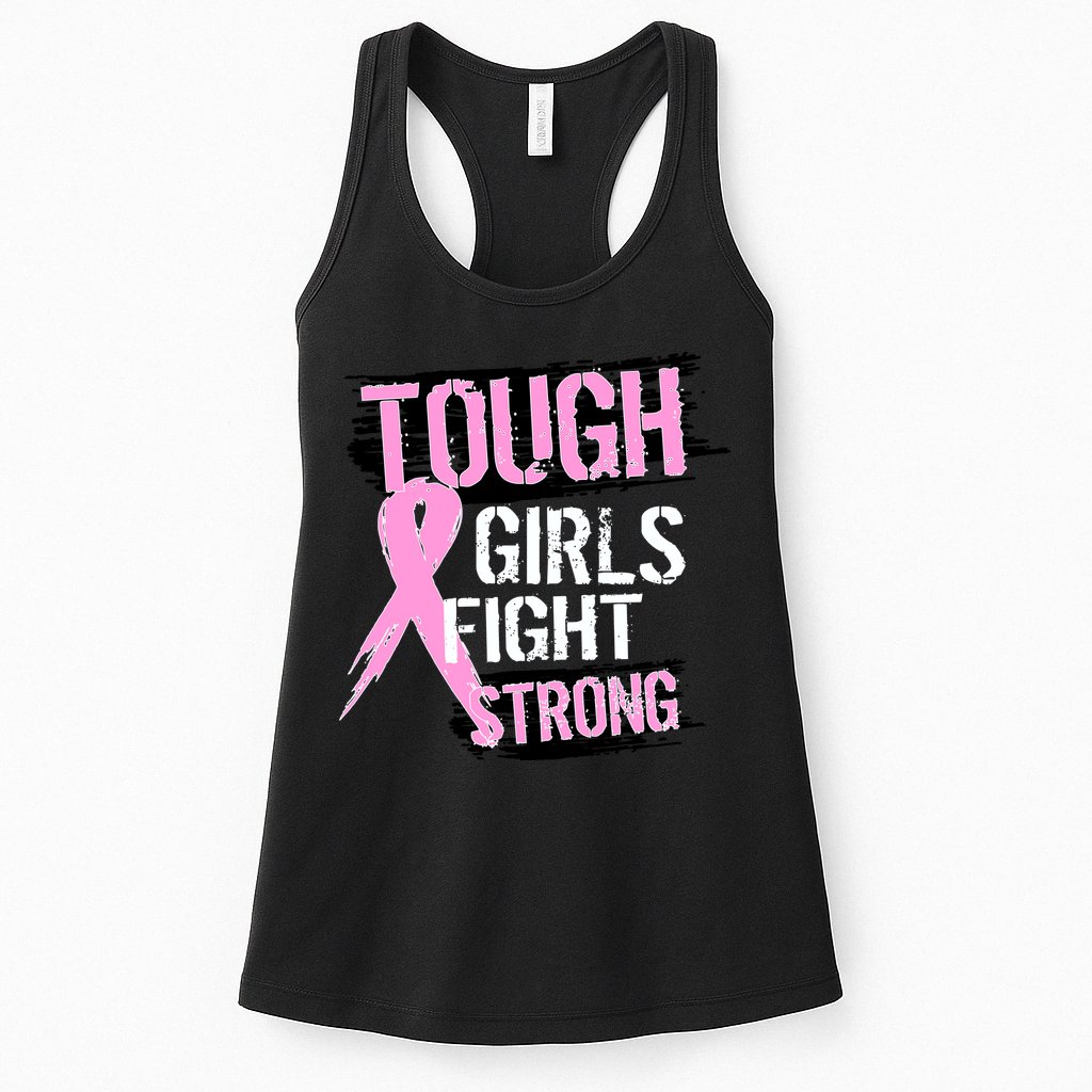 Tough Girls Fight Strong Breast Cancer Womens Tank Top