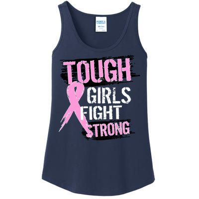 Tough Girls Fight Strong Breast Cancer Ladies Essential Tank