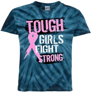 Tough Girls Fight Strong Breast Cancer Kids Tie-Dye T-Shirt