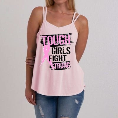 Tough Girls Fight Strong Breast Cancer Women's Strappy Tank