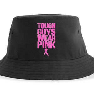 Tough Guys Wear Pink Breast Cancer Awareness Sustainable Bucket Hat