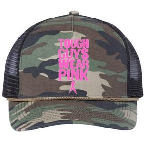 Tough Guys Wear Pink Breast Cancer Awareness Retro Rope Trucker Hat Cap